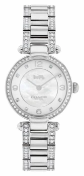 Image of Coach Cary Stainless Steel Bracelet Crystal Set Watch