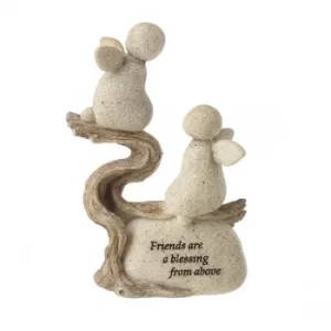 Image of Friends Are Blessing Angels Resin Stone Ornament by Heaven Sends