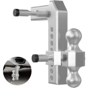 Image of VEVOR Adjustable Trailer Hitch, Fits 2.5" Receiver, 8" Drop Ball Mount Hitch w/ Forged Aluminum Shank ＆ Two Iron Balls, 12500 LBS Towing Capacity for