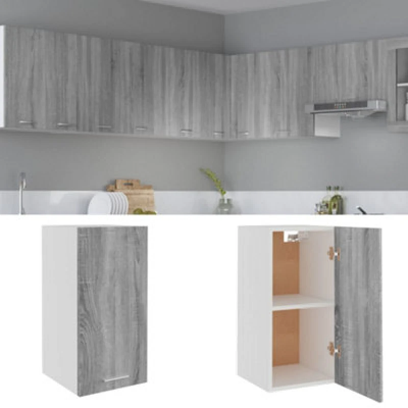 Image of Vidaxl Hanging Cabinet Lyon Grey Sonoma 29.5X31X60 Cm Engineered Wood