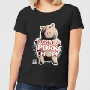 Image of Toy Story Kung Fu Pork Chop Womens T-Shirt - Black - XL