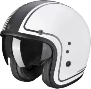 Image of Scorpion Belfast Evo Retrol Jet Helmet, grey-white Size M grey-white, Size M