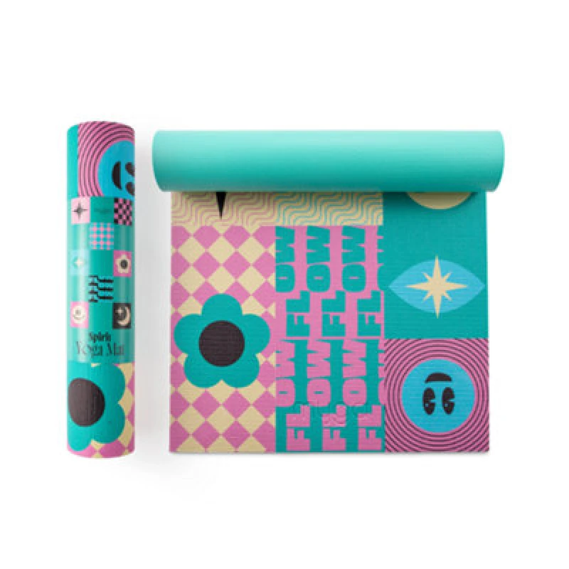 Image of Myga Tizzy Design Patterned Yoga Mat For Fun Home Workouts