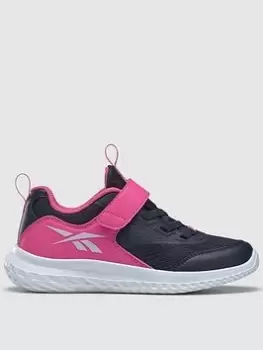 Image of Reebok Kids Girls Rush Runner 4.0 Alt - Navy/Pink, Navy, Size 2