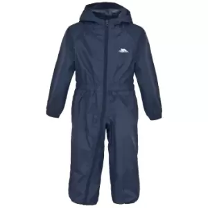 Image of Trespass Babies Button Waterproof Rain Suit (12/18 Months) (Navy Blue)