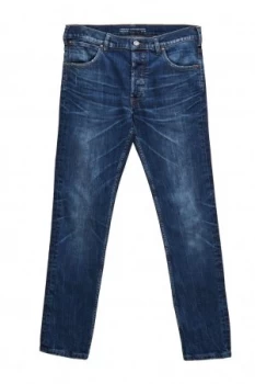 Image of Mens French Connection 72 Denim Stretch Indigo Slim Fit Jeans Ink