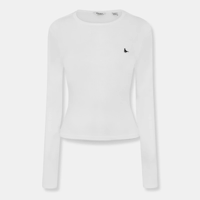 Image of Jack Wills Long Sleeve Baby Tee - White White 6