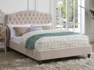 Image of LPD Sorrento 5ft King Size Pink Upholstered Fabric Bed Frame