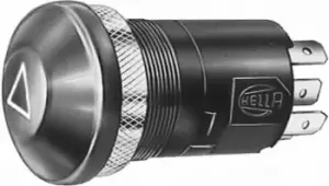 Image of Hazard Light Switch with bulb 6HF003916-031 Push control 12v by Hella