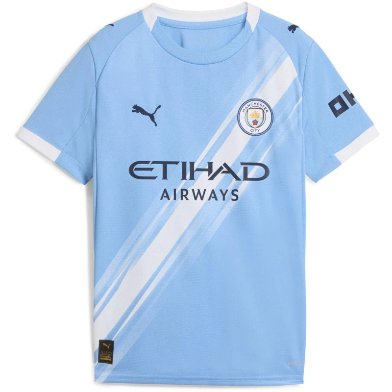 Image of Puma Manchester City Home Shirt 2025 2026 Juniors Blue male 9-10 (M)