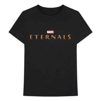 Image of Marvel Comics - Eternals Logo Unisex Medium T-Shirt - Black
