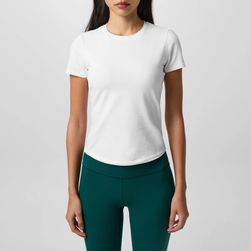 Image of Sweaty Betty Essential Sculpt Short Sleeve Top white female 12 (M)