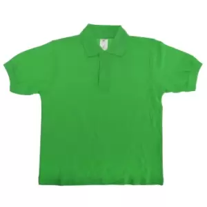 Image of B&C Kids/Childrens Unisex Safran Polo Shirt (Pack of 2) (5-6) (Real Green)