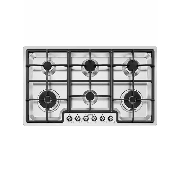 Image of Smeg Classic PGF962 87cm Gas Hob - Stainless Steel