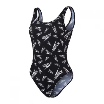 Image of Speedo AO Deep U Back Ladies - Black/White