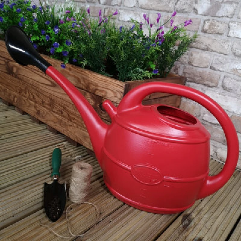 Image of Samuel Alexander 10L Ward Garden Watering Can With Rose - Red