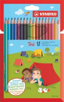 Image of Stabilo Trio Thin Colouring Pencils PK18