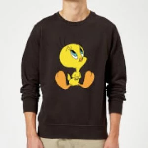 Image of Looney Tunes Tweety Sitting Sweatshirt - Black