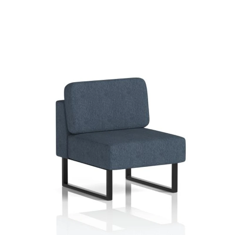 Image of Brixworth Modular Seating Central Unit with Black in Rivet Fabric - Crucible