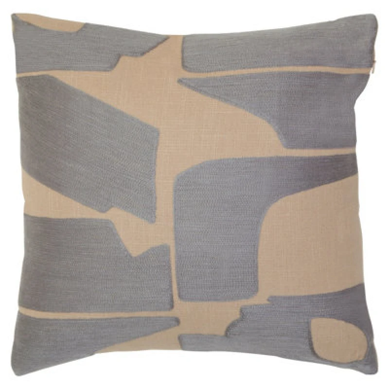 Image of Orsina Bosie Ozella Natural And Grey Square Cushion