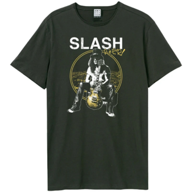 Image of Amplified Amplified Men Big City Lights Slash T-Shirt in Charcoal Size: X-Small Charcoal XS Male 5063750997261