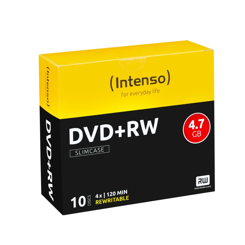 Image of Intenso DVD+RW 4.7GB. 4x 10 pc(s)