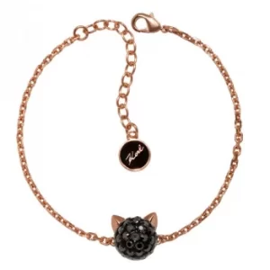 Image of Ladies Karl Lagerfeld Rose Gold Plated Choupette Bracelet