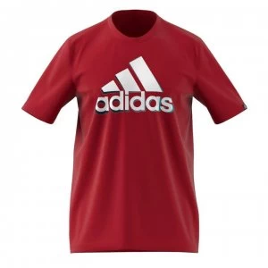 Image of adidas QT T Shirt Mens - Red Exposure