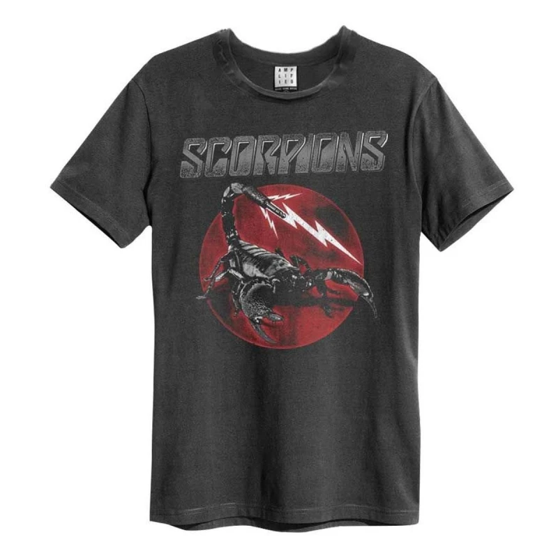 Image of Amplified Amplified Men Scorpion Tail Scorpions T-Shirt in Charcoal Size: Small Charcoal S Male 5063470014569