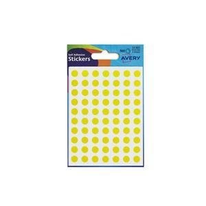 Image of Original Avery 32 303 Yellow Coloured Labels in Packets 10 Packs 520