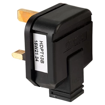 Image of Masterplug HDPT13B Plug 13A Thermoplastic - Black