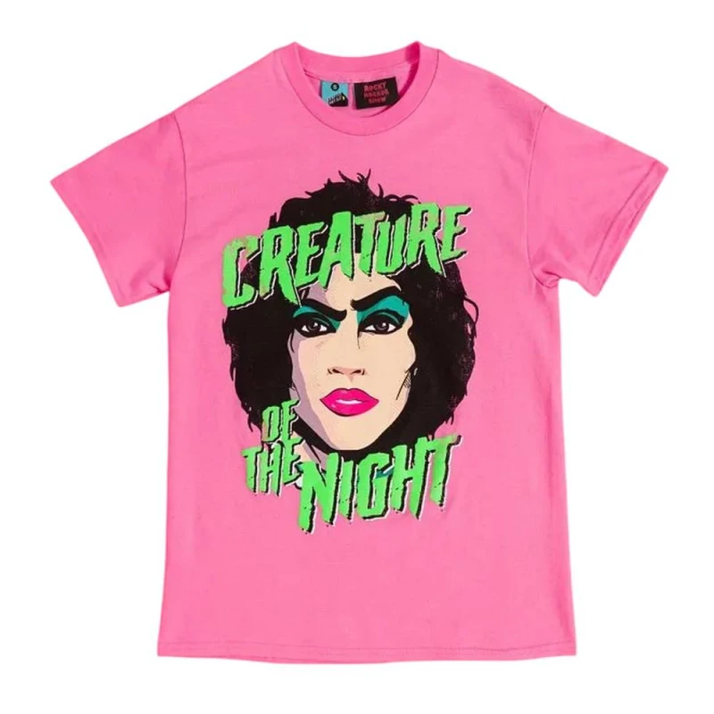 Image of Disney Creature Of The Night T-Shirt in Pink Size: Small Pink Unisex S