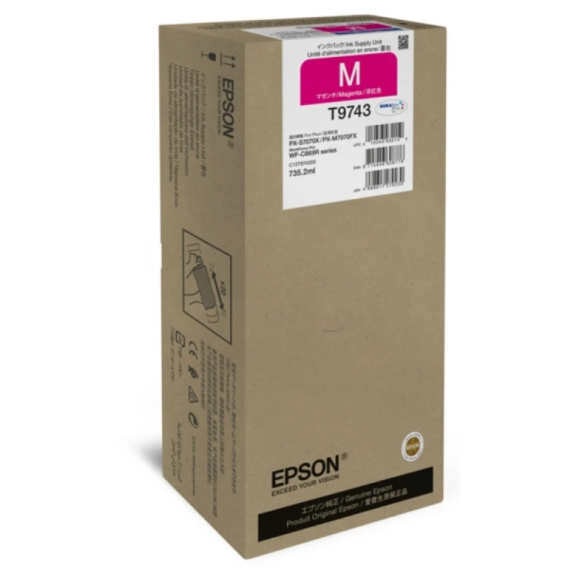 Image of Epson C13T97430N/T9743 Ink cartridge magenta. 84K pages 735.2ml for Ep