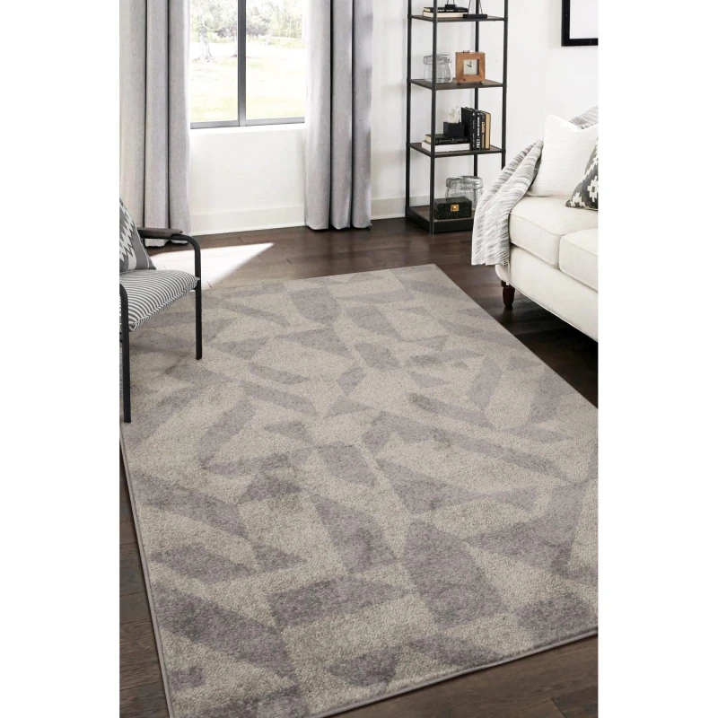 Image of Homemaker Juno Geometric Grey 160x230 Rug, Grey JUNOGEOGREY160