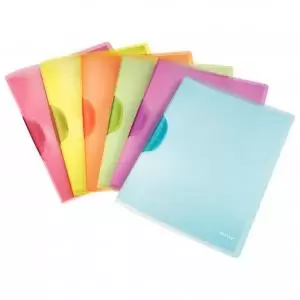 Image of Leitz Magic Color Clip File A4 - Assorted Colours - Outer carton of 6