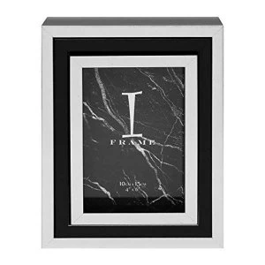 Image of iFrame Set of 3 Plastic Box Photo Frames Black & White