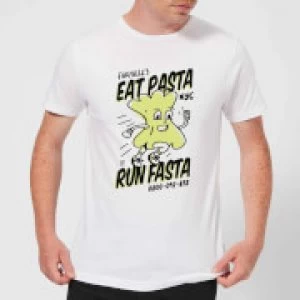Image of EAT PASTA RUN FASTA T-Shirt - White - 4XL