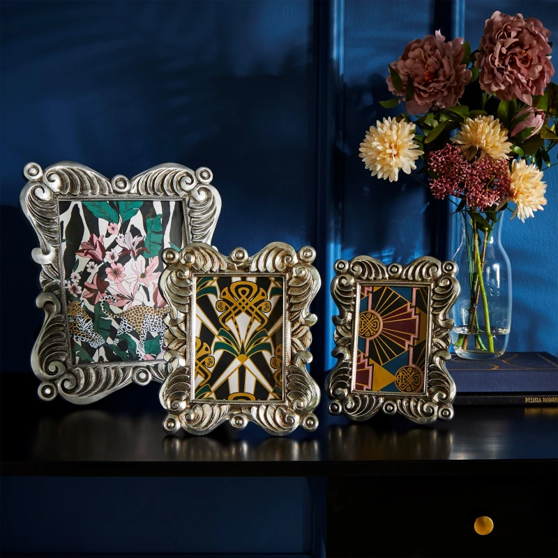 Image of Biba Jasmine Photo Frame - Silver Silver 4x6