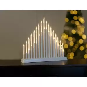 Image of 34cm Xmas 33 LED Indoor White Modern CANDLE ARCH / CANDLELIER/ bridge Tower