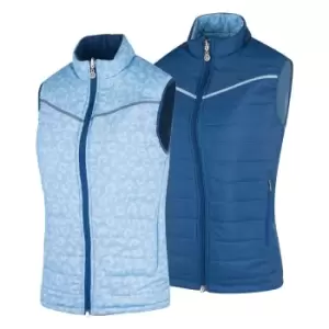 Image of ISLAND GREEN LADIES REVERSIBLE PADDED GILET NAVY Small