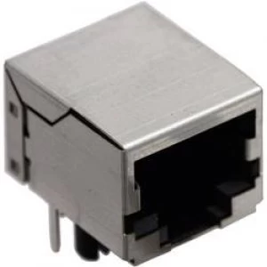 Image of BEL Stewart Connectors SS64100 014F SS64100 014F RJ45 Socket horizontal mount Nickel coated Metal