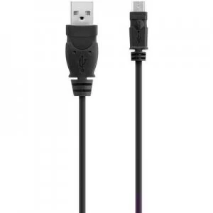 Image of Belkin USB 2.0 Cable [1x USB 2.0 connector A - 1x USB 2.0 connector Micro B] 0.90 m Black gold plated connectors