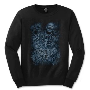 Image of Avenged Sevenfold - Chained Skeleton Unisex X-Large T-Shirt - Black