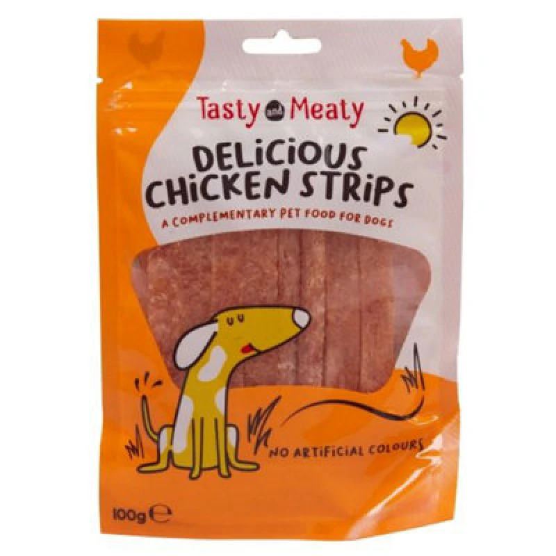 Image of Tasty & Meaty Chicken Strips 100G (Pack Of 16)