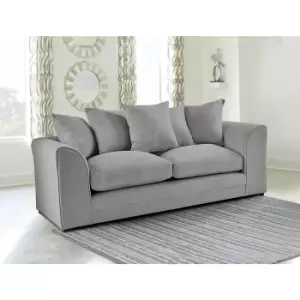 Image of Mirana Modern Plush Velvet 3 Seater Sofa Grey