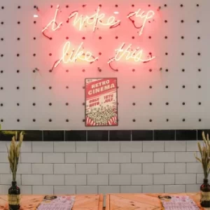 Image of Retro Cinema Multicolor Decorative Metal Wall Accessory