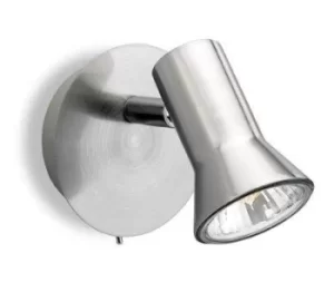 Image of Magnum 1 Light Single Spot (Switched) Brushed Steel, GU10