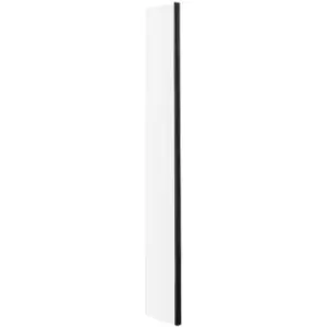 Image of Nuie - 215mm x 1950mm Wetroom Return Screen with Matt Black Fittings - WRSBP025 - Matt Black