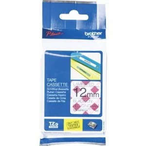 Image of Labelling tape (with pattern) Brother TZe, TZ TZe-MPRG31 Tape colour: White (red plaid) Font colour:Black 12mm 4 m