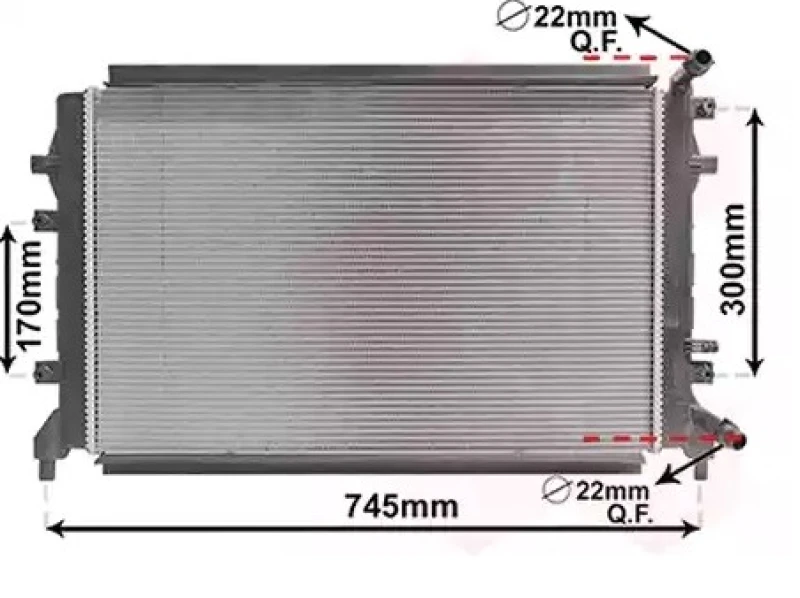 Image of VAN WEZEL 58012715 Engine radiator Aluminium, Brazed cooling fins Radiator,engine cooling (470)